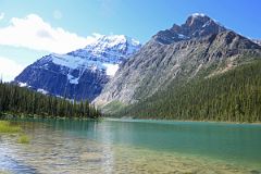 05 Mount Edith Cavell and Sorrow Peak Tower Above Cavell Lake.jpg